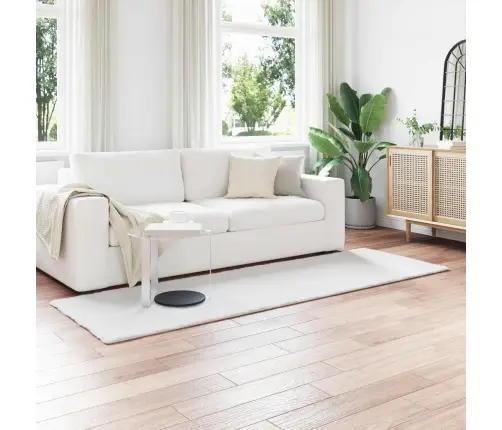 Kunstlik Küüliku Karv Mat Olite Valge 80 X 250 Cm Polüester