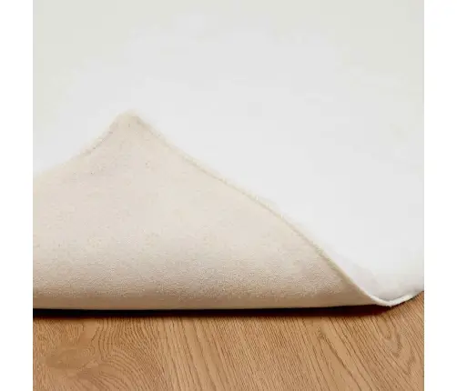 Mākslīgā Truša Kažokādas Paklājs Balts 140 X 200 Cm Poliesters Vidaxl