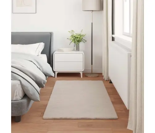 Dirbtinio Triušio Kailio Kilimas Olite Smėlio 60 X 110 Cm