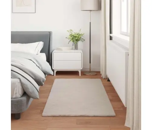 Dirbtinio Triušio Kailio Kilimas Olite Smėlio 80 X 150 Cm