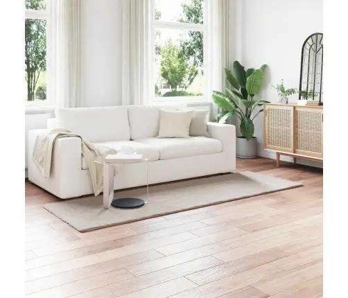 Mākslīgā Truša Kažokādas Paklājs Bēša 80 X 250 Cm Poliesters Vidaxl