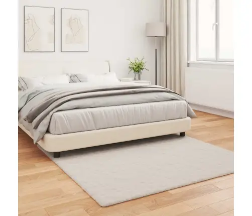 Kunstlik Küüliku Karv Mat Olite Beež 120 X 120 Cm Polüester