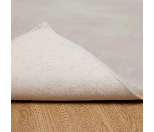 Mākslīgā Truša Kažokādas Paklājs Bēša 200 X 200 Cm Poliesters Vidaxl