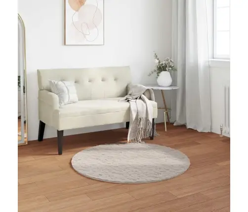 Dirbtinio Triušio Kailio Kilimas Olite Smėlio Ø 80 Cm