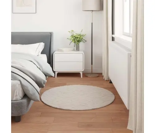 Dirbtinio Triušio Kailio Kilimas Olite Smėlio Ø 80 Cm