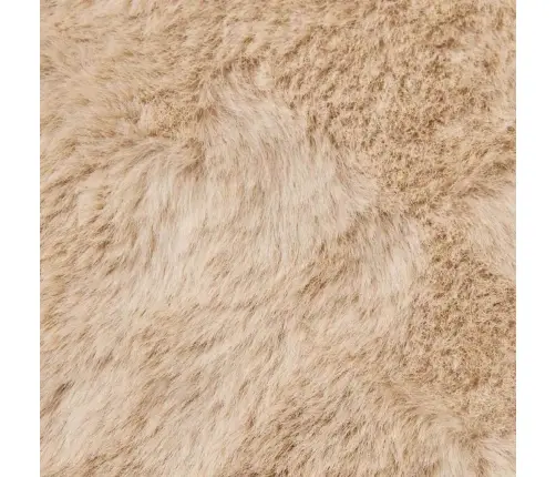 Mākslīgā Truša Kažokādas Paklājs Bēša Ø 120 Cm Poliesters Vidaxl