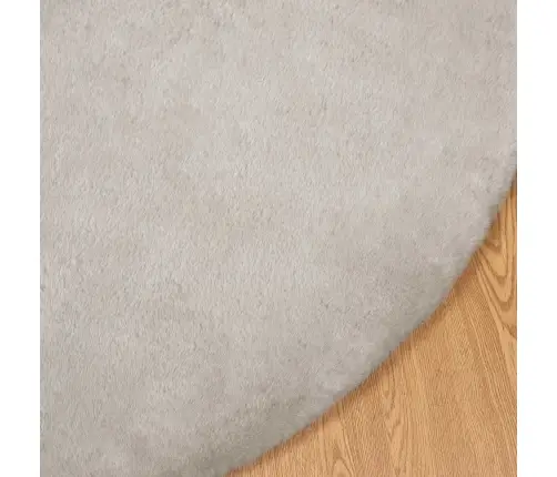 Mākslīgā Truša Kažokādas Paklājs Bēša Ø 160 Cm Poliesters Vidaxl