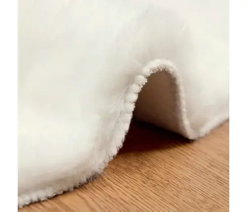 Mākslīgā Truša Kažokādas Paklājs Olite Krēmkrāsa Ø 80 Cm Vidaxl