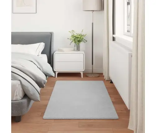 Mākslīgā Truša Kažokādas Paklājs Pelēka 80 X 150 Cm Poliesters Vidaxl