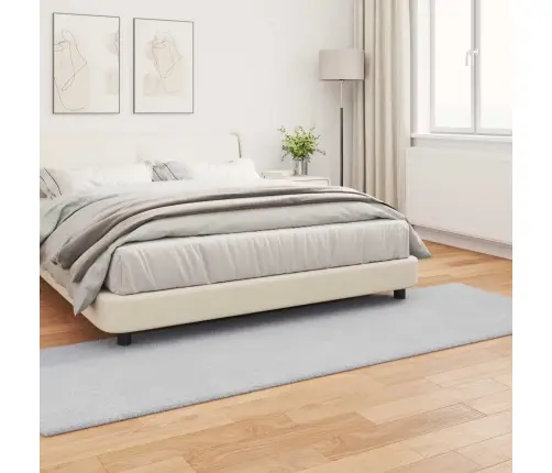 Mākslīgā Truša Kažokādas Paklājs Pelēka 80 X 250 Cm Poliesters Vidaxl