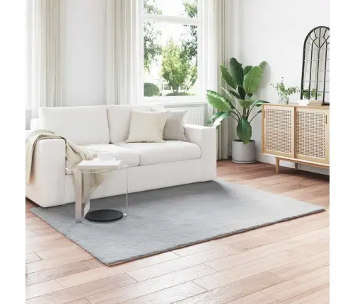 Mākslīgā Truša Kažokādas Paklājs Pelēka 120 X 170 Cm Poliesters Vidaxl