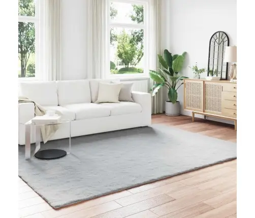 Mākslīgā Truša Kažokādas Paklājs Pelēka 240 X 340 Cm Poliesters Vidaxl