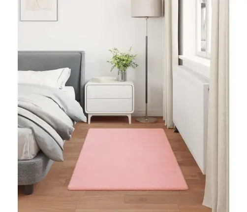 Mākslīgā Truša Kažokādas Paklājs Olite Rozā 60 X 110 Cm Vidaxl