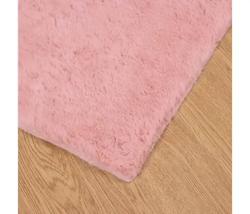 Mākslīgā Truša Kažokādas Paklājs Olite Rozā 100 X 200 Cm Vidaxl