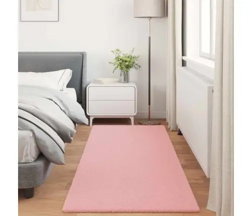 Mākslīgā Truša Kažokādas Paklājs Olite Rozā 100 X 200 Cm Vidaxl