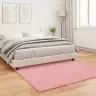 Mākslīgā Truša Kažokādas Paklājs Rozā 120 X 120 Cm Poliesters Vidaxl