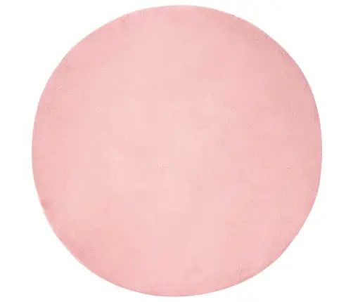 Mākslīgā Truša Kažokādas Paklājs Rozā Ø 160 Cm Poliesters Vidaxl