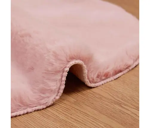 Mākslīgā Truša Kažokādas Paklājs Olite Rozā 50 X 80 Cm Vidaxl