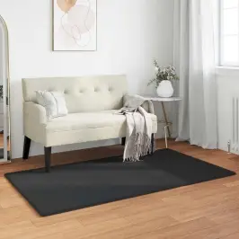 Dirbtinio Triušio Kailio Kilimas Olite Juoda 60 X 110 Cm