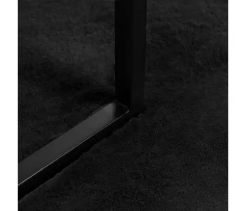 Mākslīgā Truša Kažokādas Paklājs Melna 80 X 200 Cm Poliesters Vidaxl