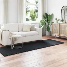 Mākslīgā Truša Kažokādas Paklājs Olite Melna 80 X 250 Cm Vidaxl