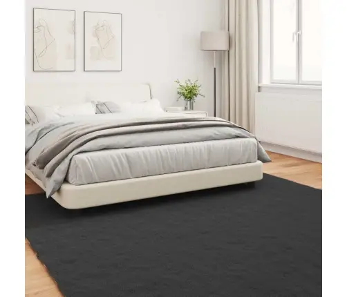 Kunstlik Küüliku Karv Mat Olite Must 200 X 200 Cm Polüester