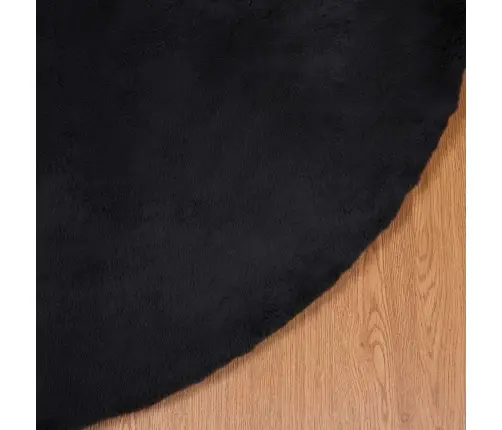 Kunstlik Küüliku Karv Mat Olite Must Ø 80 Cm Polüester