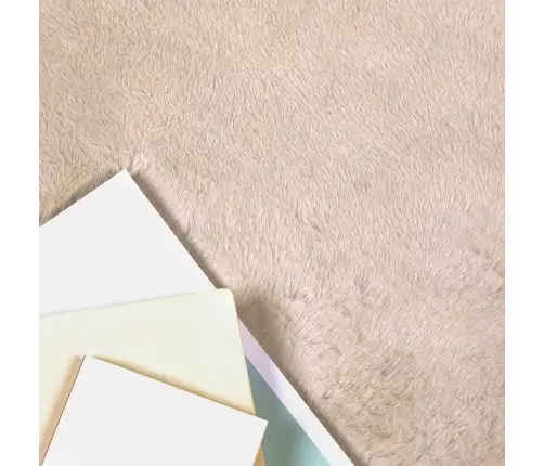 Dirbtinio Triušio Kailio Kilimas Olite Taupe 240 X 340 Cm