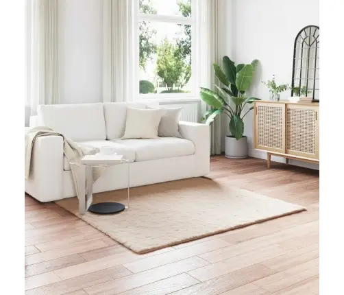 Mākslīgā Truša Kažokādas Paklājs Pelēkbrūna 160 X 160 Cm Vidaxl