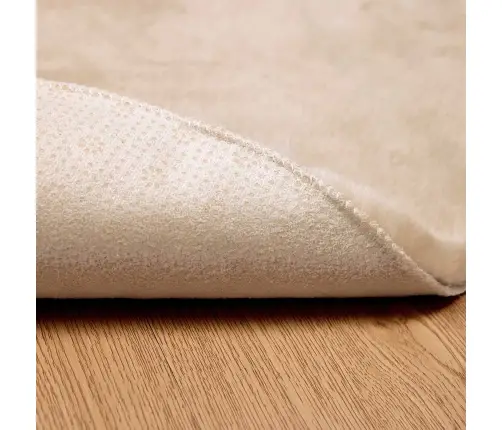 Dirbtinio Triušio Kailio Kilimas Olite Taupe Ø 80 Cm