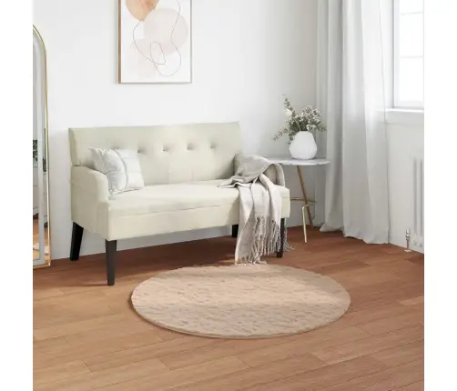 Dirbtinio Triušio Kailio Kilimas Olite Taupe Ø 80 Cm