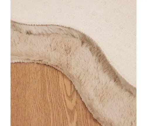 Dirbtinio Triušio Kailio Kilimas Olite Taupe 60 X 90 Cm