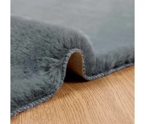 Kunstlik Küüliku Karv Mat Olite Antratsiit 60 X 110 Cm