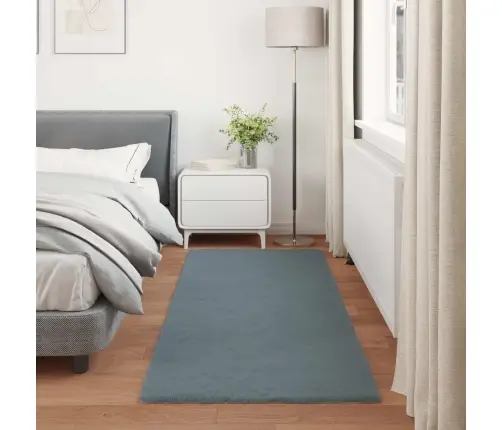 Mākslīgā Truša Kažokādas Paklājs Antracīts 80 X 200 Cm Vidaxl