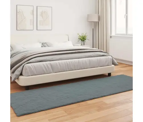 Mākslīgā Truša Kažokādas Paklājs Antracīts 80 X 250 Cm Vidaxl