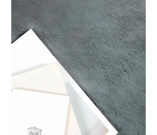 Mākslīgā Truša Kažokādas Paklājs Antracīts 200 X 280 Cm Vidaxl