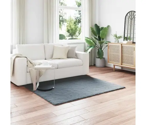 Mākslīgā Truša Kažokādas Paklājs Antracīts 160 X 160 Cm Vidaxl