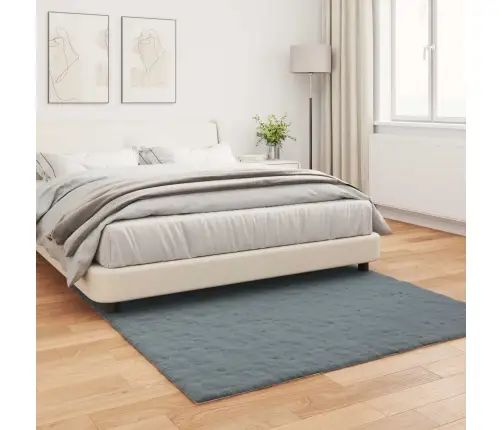 Mākslīgā Truša Kažokādas Paklājs Antracīts 160 X 160 Cm Vidaxl