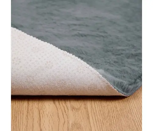 Mākslīgā Truša Kažokādas Paklājs Olite Antracīts Ø 80 Cm Vidaxl