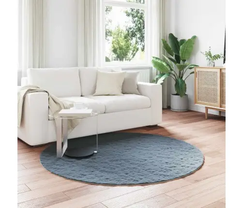 Mākslīgā Truša Kažokādas Paklājs Antracīts Ø 160 Cm Poliesters Vidaxl