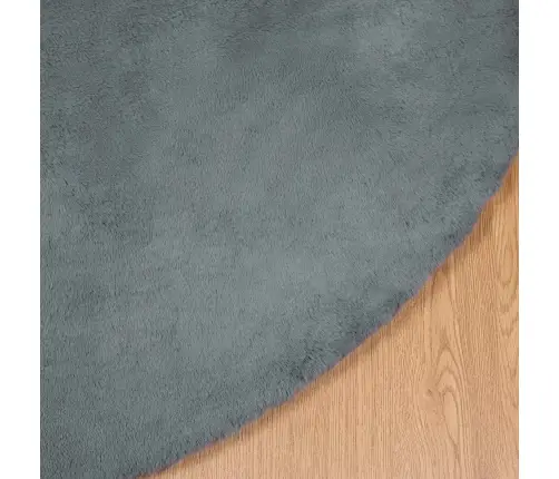 Mākslīgā Truša Kažokādas Paklājs Antracīts Ø 200 Cm Poliesters Vidaxl