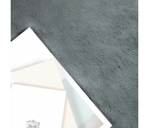 Kunstlik Küüliku Karv Mat Olite Antratsiit 50 X 80 Cm Polüester