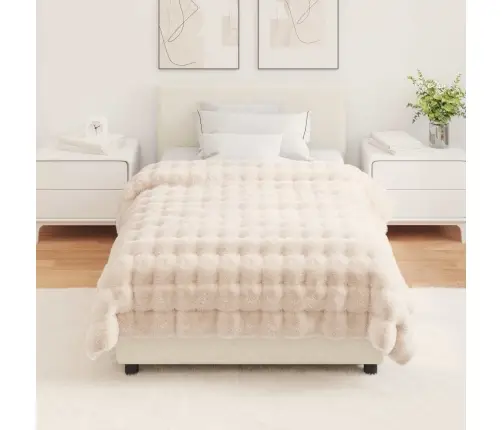 Mākslīgā Truša Kažokādas Sega 4 Pcs Bēša 130 X 150 Cm Vidaxl