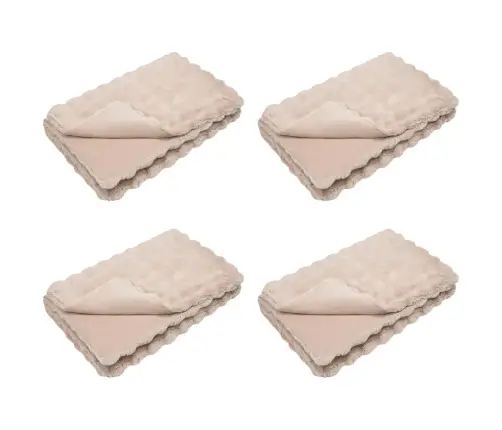 Mākslīgā Truša Kažokādas Sega 4 Pcs Bēša 150 X 220 Cm Vidaxl