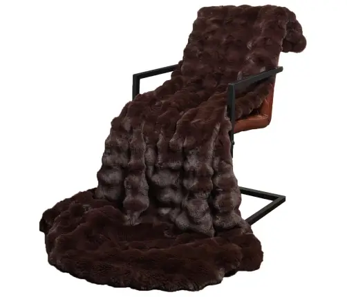 Mākslīgā Truša Kažokādas Sega 4 Pcs Kamieļu Krāsa 130 X 150 Cm Vidaxl