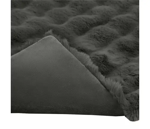 Mākslīgā Truša Kažokādas Sega 4 Pcs Tumši Pelēks 130 X 150 Cm Vidaxl