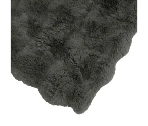 Mākslīgā Truša Kažokādas Sega 4 Pcs Tumši Pelēks 150 X 220 Cm Vidaxl