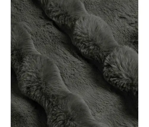 Mākslīgā Truša Kažokādas Sega 4 Pcs Tumši Pelēks 220 X 240 Cm Vidaxl