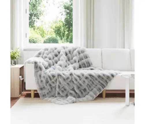 Mākslīgā Truša Kažokādas Sega 4 Pcs Pelēka 150 X 220 Cm Vidaxl