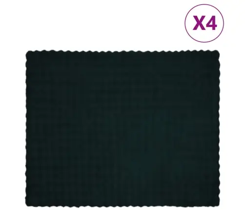 Mākslīgā Truša Kažokādas Sega 4 Pcs Tumši Zaļš 130 X 150 Cm Vidaxl